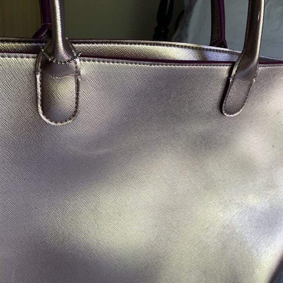 BATH BODY WORKS Faux Leather Rose Gold LIMITED EDITION BAG TOTE PURSE + Mini Set - Picture 7 of 10